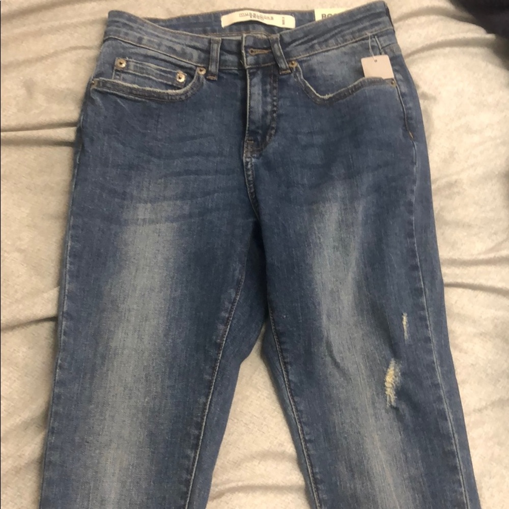 ERGO Distressed Ankle High Jeans